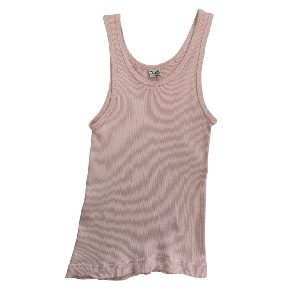 🦋 5/$25 - Vintage Girls Pink Ribbed Tank Top in size M by You’reTop’s